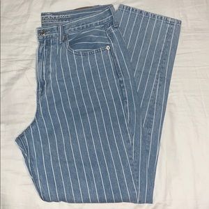 AEO Striped Mom Jean